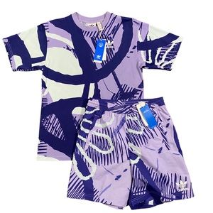ADIDAS Originals Mens Adiplay Allover Print T-shirt & Shorts